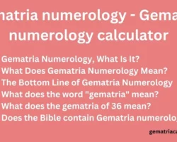 Gematria numerology-Gematria numerology calculator
