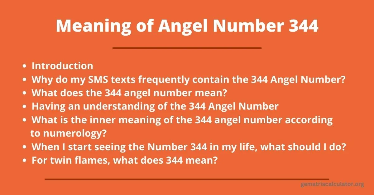 what is 344 angel number