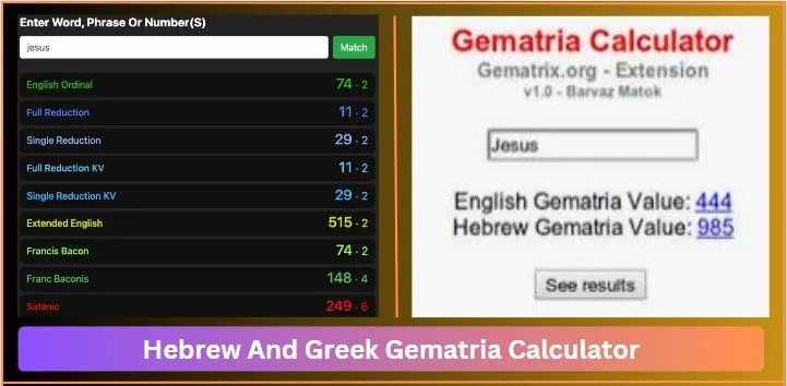 Gematria Calculator Meaning