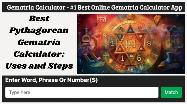 Best Pythagorean Gematria Calculator